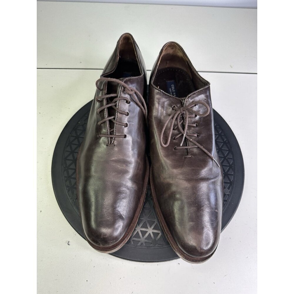 Cole Haan Preston Oxford Dress Shoes Brown Leather Lace Up C23687 Sz 10 M